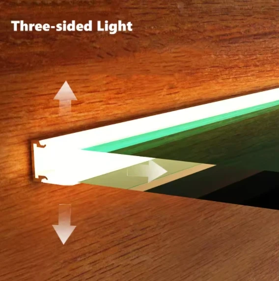 SDW-B06 Glass Layer LED Aluminum Profile for 10mm Cabinet Glass Shelf Splint Clip Lamp Backlight Showcase Bar Strip Light
