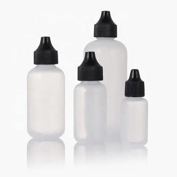 Custom 5ml 20ml 30ml 60ml 120ml Empty Sample LDPE Dropper Bottle Plastic squeeze bottle for Lace Wig Glue Bottle Liquid
