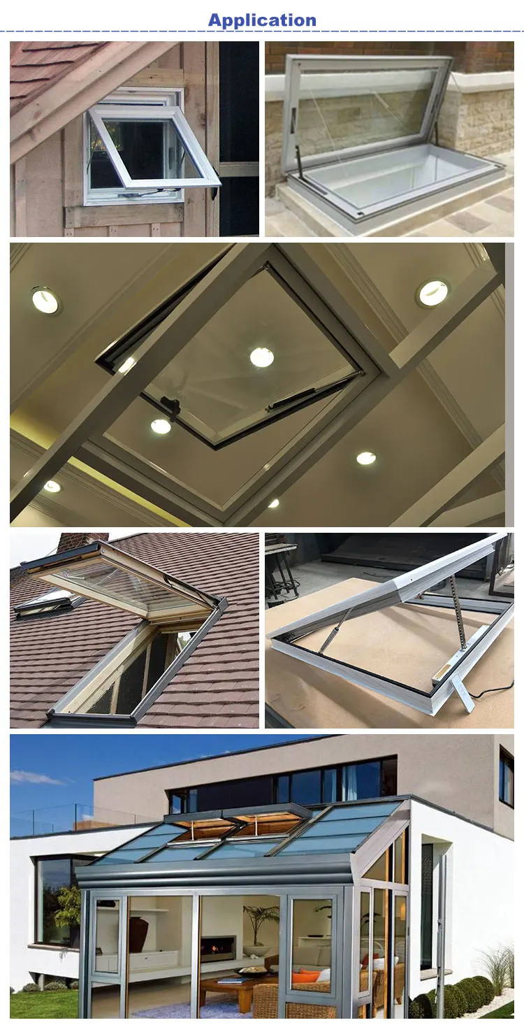 American Luxury Home Windows Tophung Aluminum Glass Windows Single Top