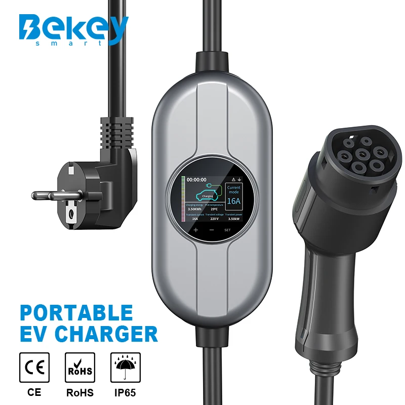 Bekey Type 2 Portable Ev Charger Adjustable Ev Charger Workersbee 10