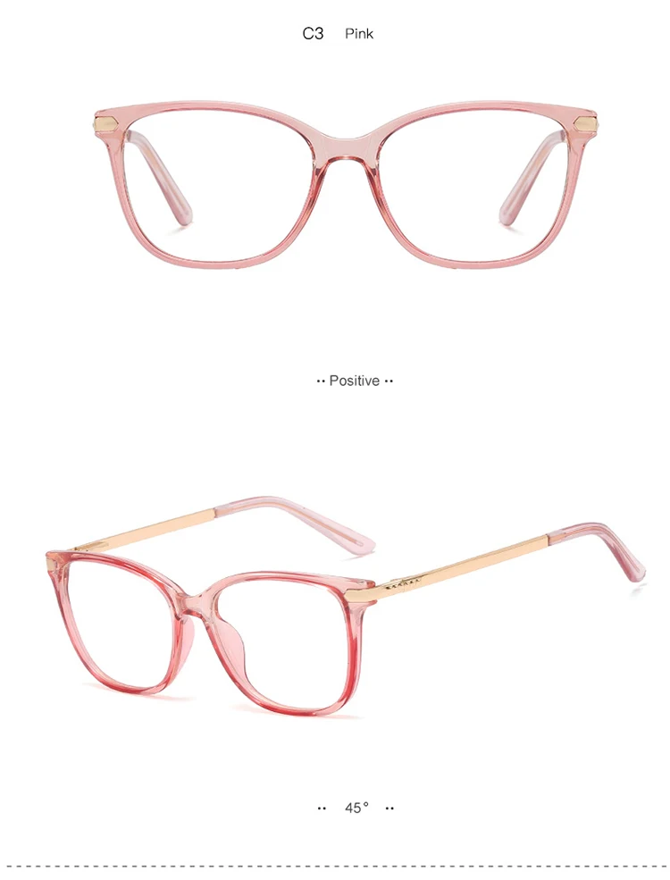 92338 Custom Brand Fashion Anti Blue Light Optical Eyeglasses Glasses ...