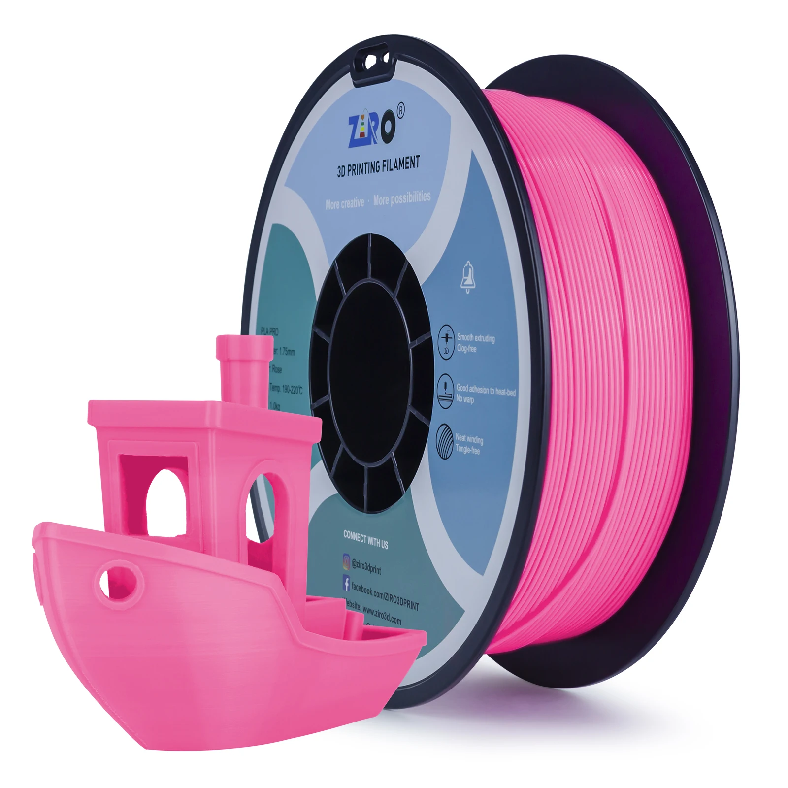 ziro oem/odm 3d printing filament 1.75mm/2.85mm/1kg/3kg