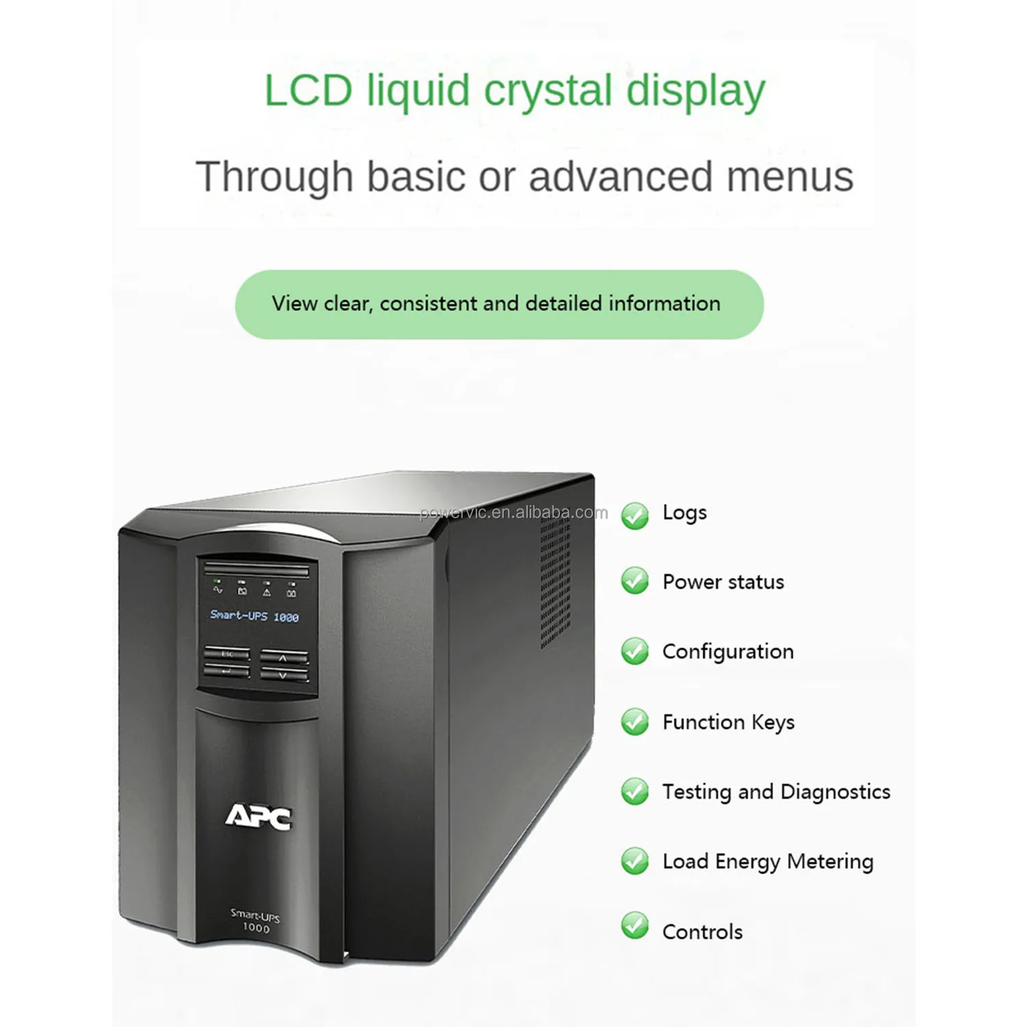 Hot Selling APC UPS 1000VA Online Smart SMT1000I 1kVA 700W LCD APC Smart-UPS with Lead Acid Battery for Data Center