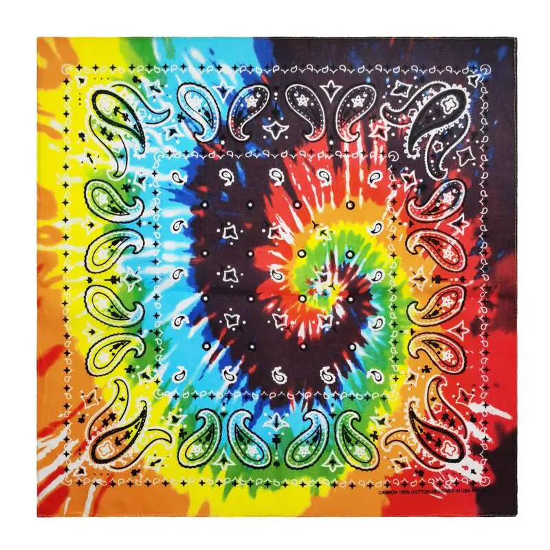 Multi Colors Cotton Caribbean Flags Bandana 54*54cm Square Country