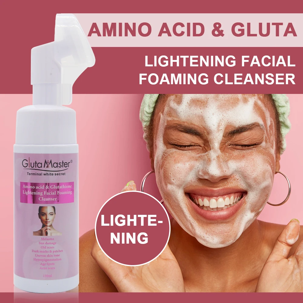 master facial cleanser with glutathione Gluta Amino Acid Whitening Anti-aging Removes Chloasma Old Freckles Cleansing Repair Foaming Landmark PH - Supermarket
