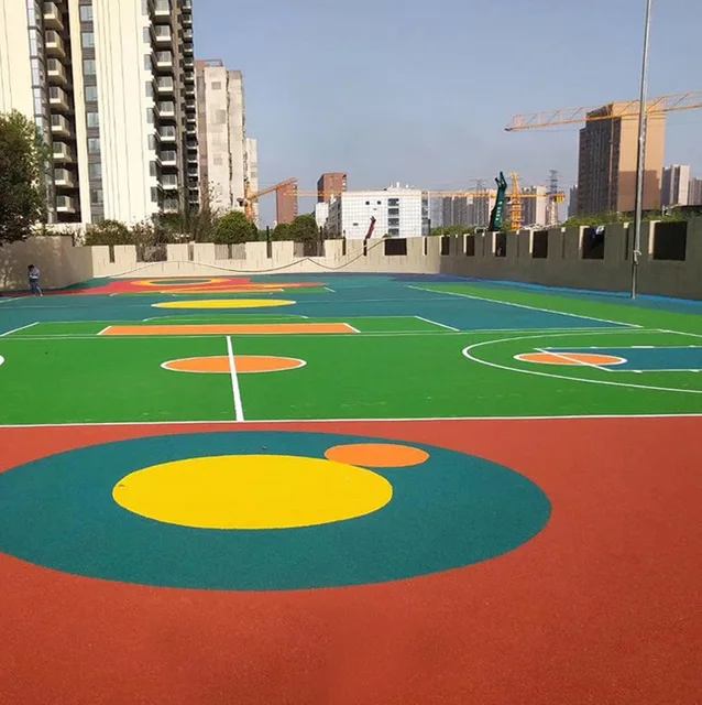 New national standard plastic track breathable hybrid EPDM particle school outdoor basketball court adhesive