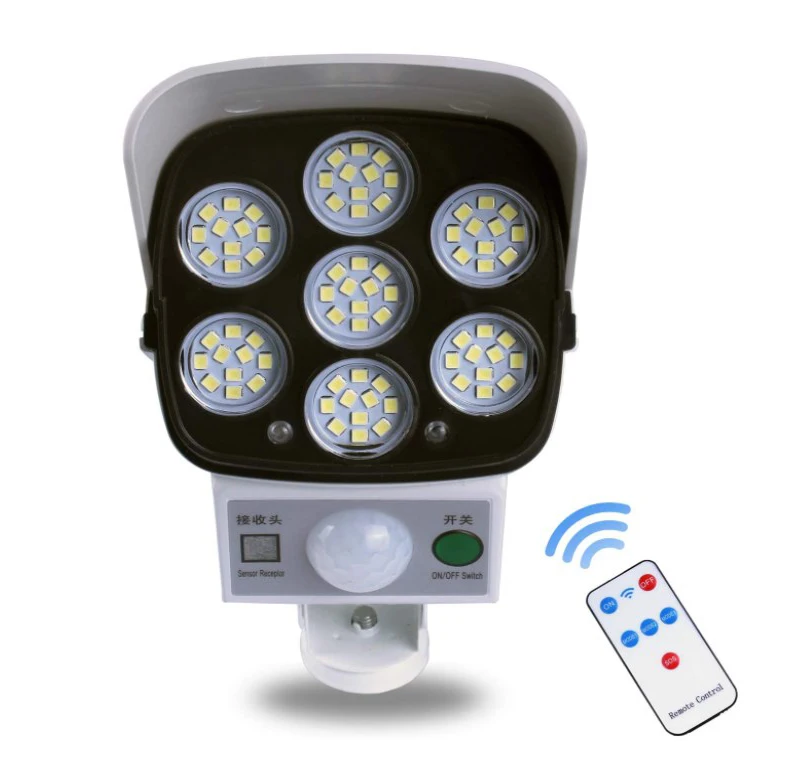 77 LED 3 Modes Solar Motion Sensor Light Outdoor Solar Simulation Monitoring Security Lighting Surveillance Cameras Lights