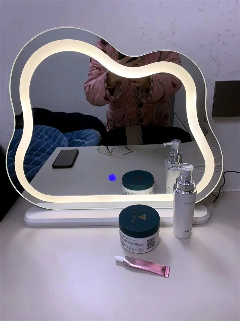 product high quality smart led touch makeup mirror anti fog bedroom light mirror for wall decoration-3