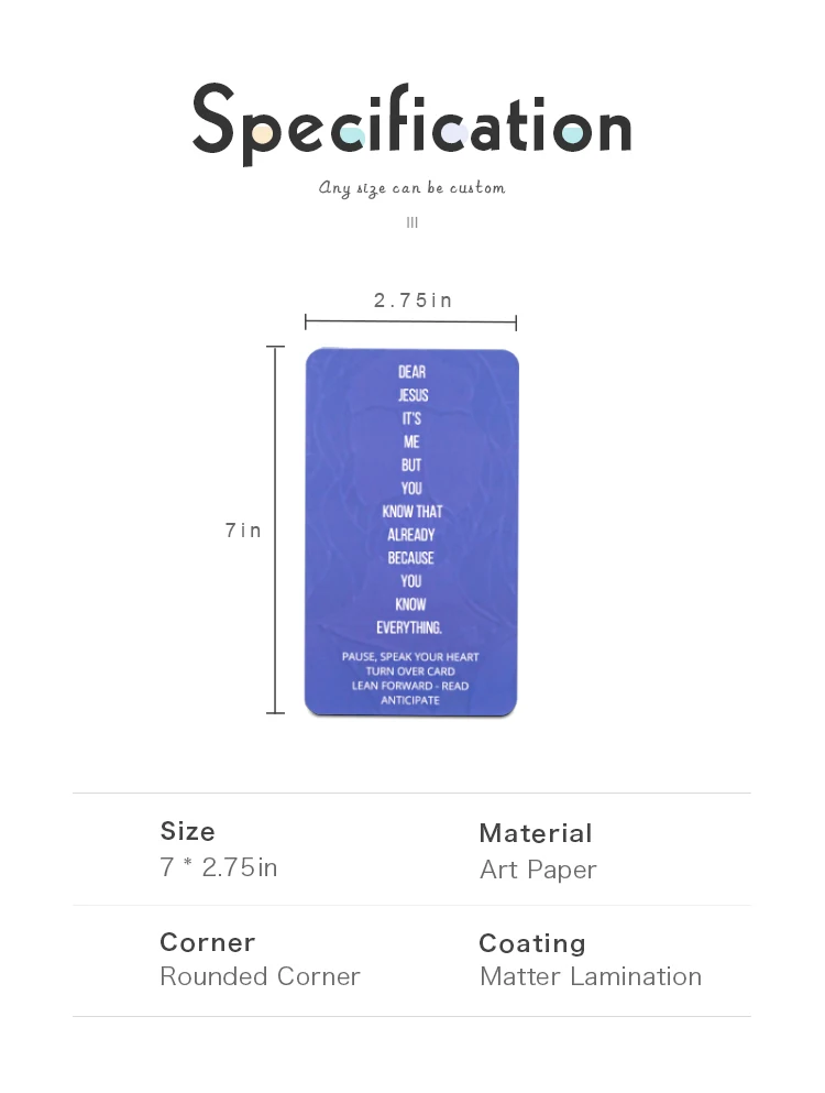 Professional Factory Paperboard Printing Service Custom Printing Confirmation Card with Box Set details