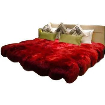 Luxury Bed Room Genuine Australian Sheepskin Rug for Sofa Living Room