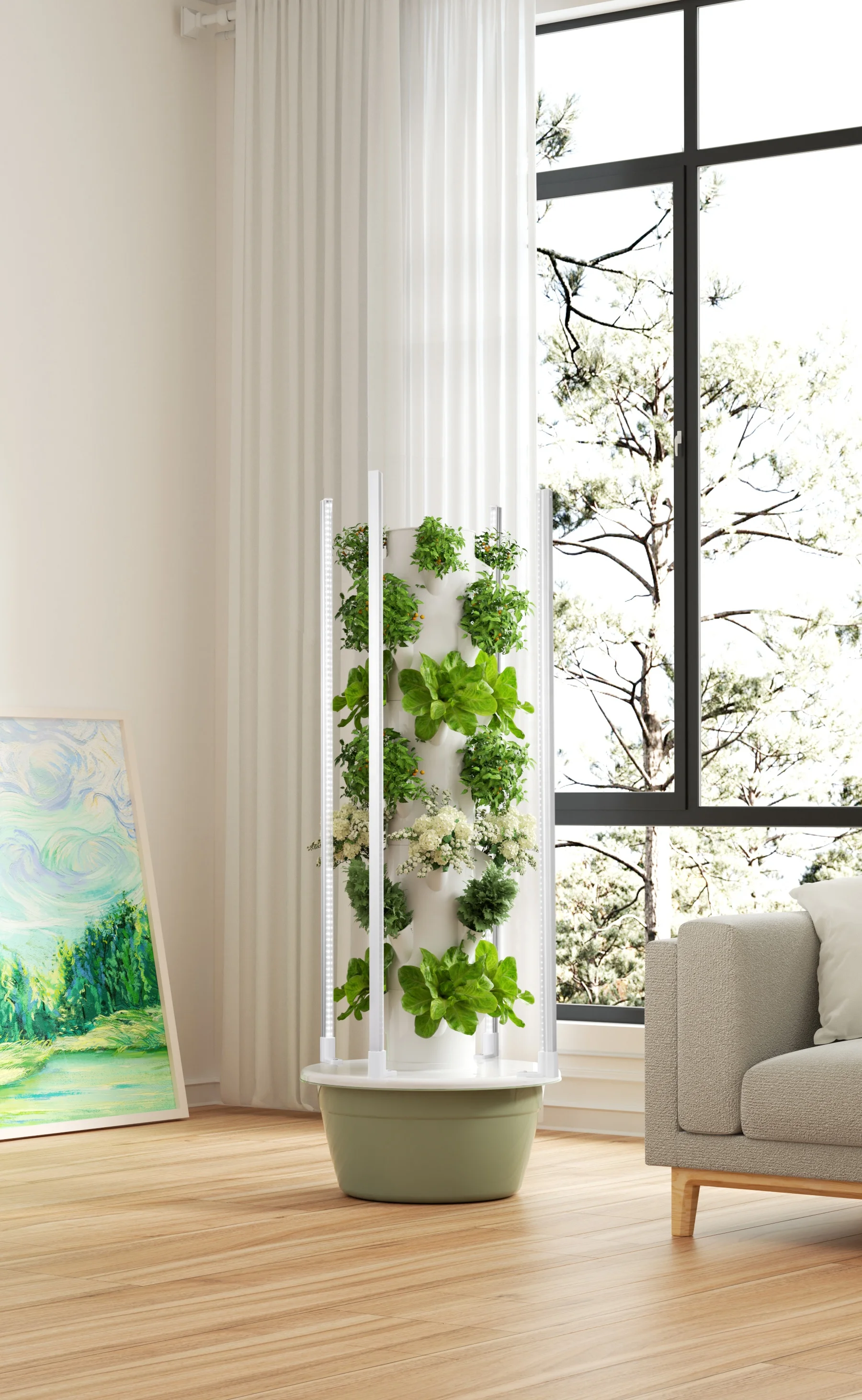 indoor urn planter Lakeside Plastic Urn Planter in White-Gold or Black-Copper
