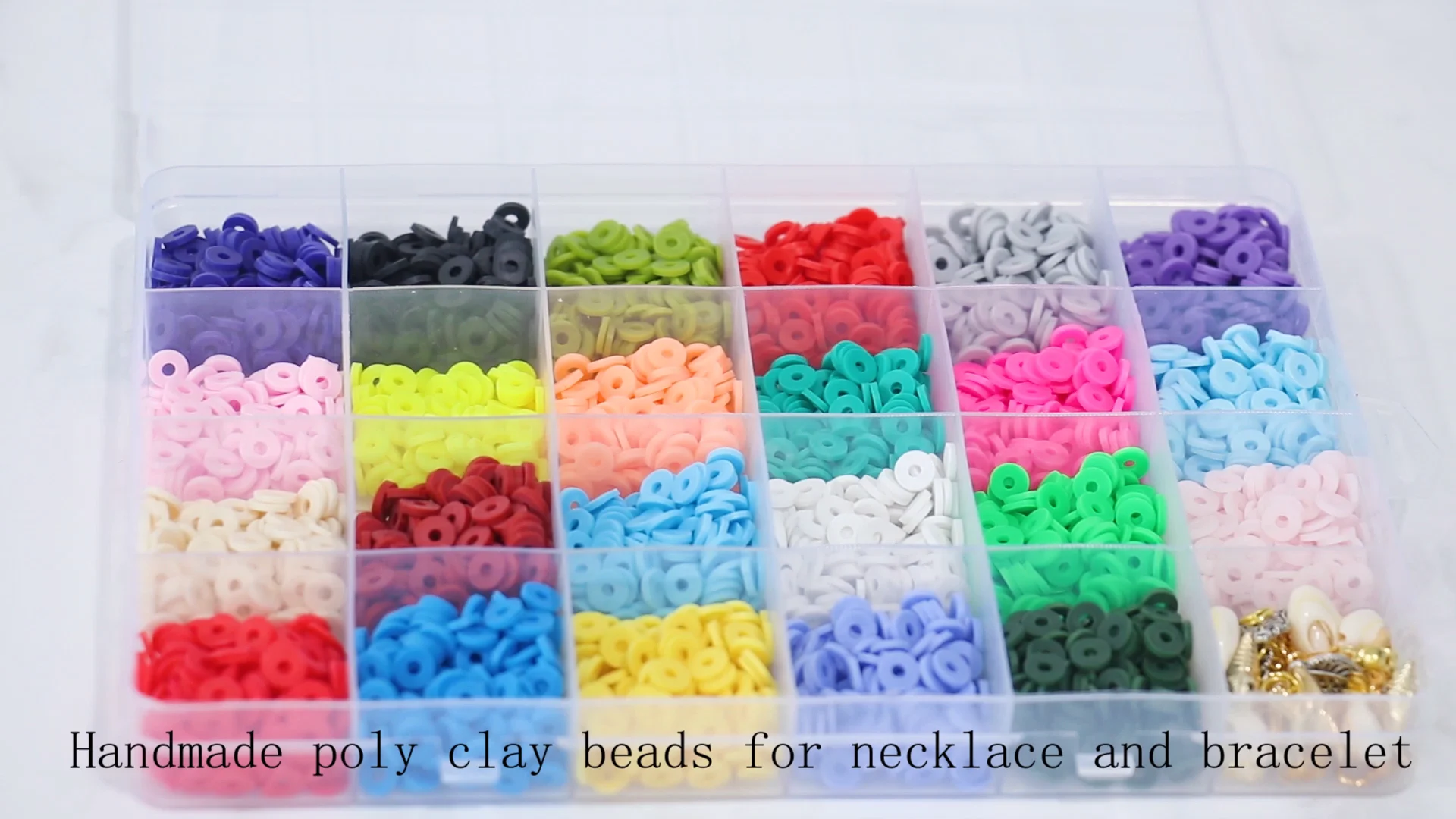 6000 Pcs Clay Heishi Beads for Bracelets, Flat Round Clay Spacer