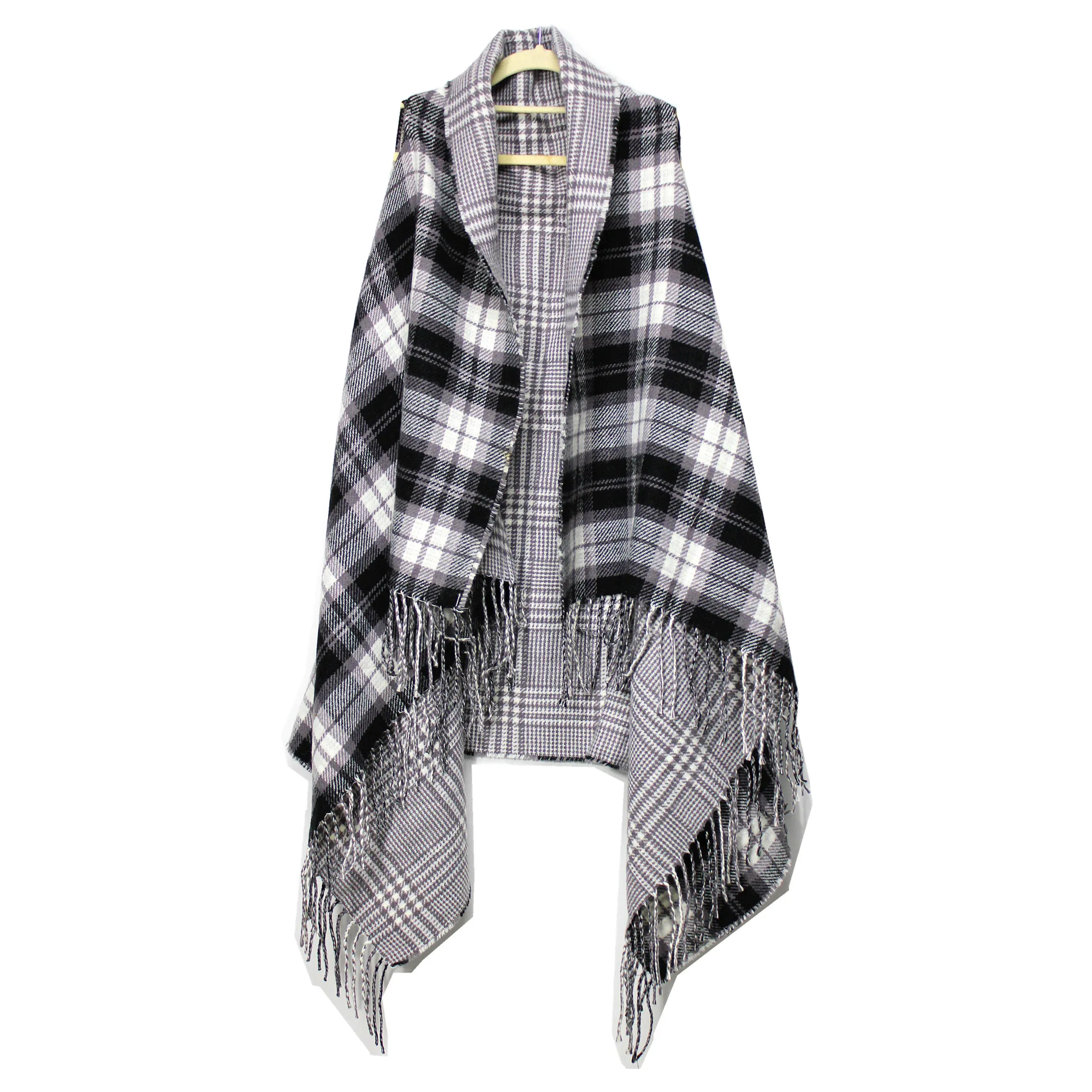 plaid winter vest