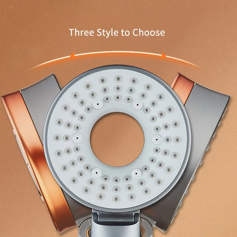 High-Pressure Water Saving Head Shower  Chrome Polished Plastic Traditional Chrome Polished Plastic with pp Cotton Filters