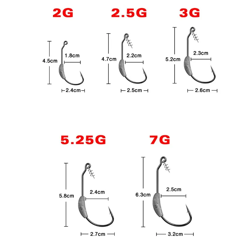 Weighted Hooks with Twist Lock,Soft Swimbait