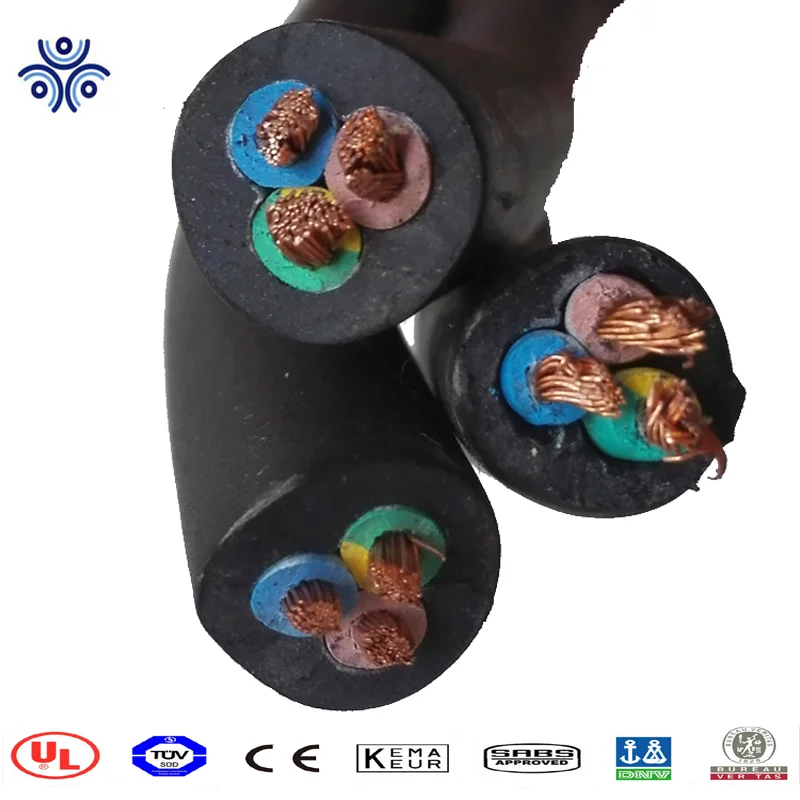 SOW SOOW SJOOW SJOW underwater electrical indoor outdoor service cable cord 600v with UL62 certification