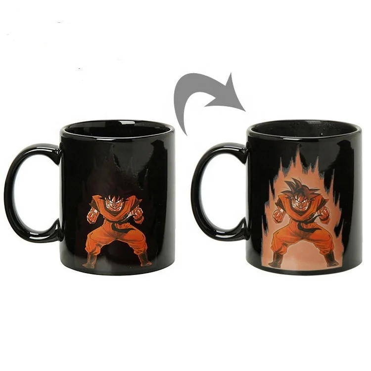 Dragon Ball Z Goku Vegeta Taza Heat Reactive Color Change Ceramic Coffee Cup Mug 