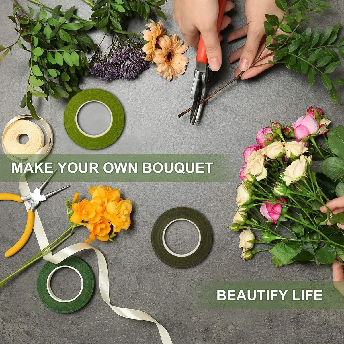Strong Stretchable Waterproof Florist Flower Green Floral Stem Tape for  Artificial Flower Making Floral Tape - China Floral Flower Stem Tape and Florist  Tape price
