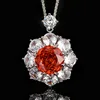 Orange pendant with chain