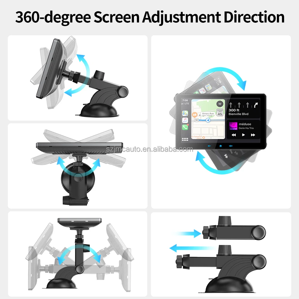 JMC Updated Version Navigation Car Apple Carplay 7 Inch Wireless Carplay Monitor 360 Degree