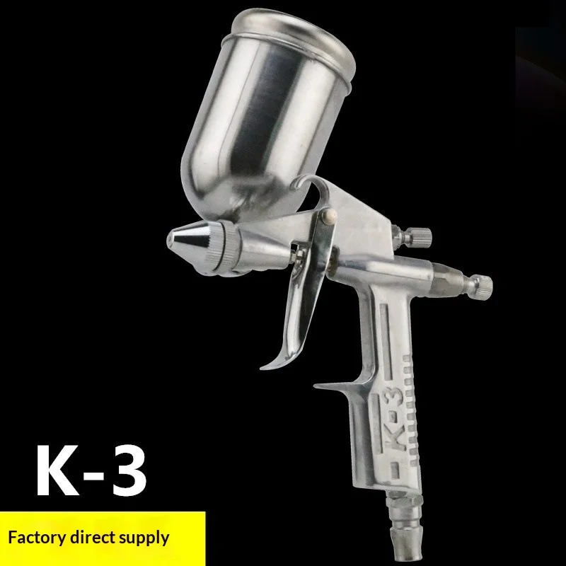 TEBAK Mini High Atomization Car Repair Spray Gun Mini Upper Pot with Gravity Feed for Spray Paint Job