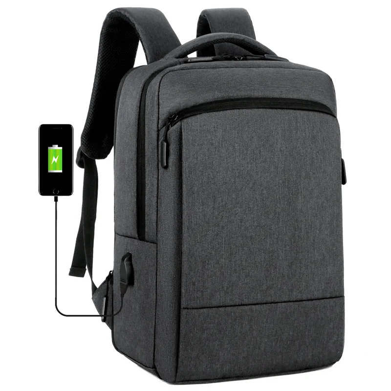 Casual business backpack men's multifunctional laptop bag simple outdoor computer backpack can be customized with printed LOGO