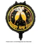 Black 18-inch New Year Cheers round balloon