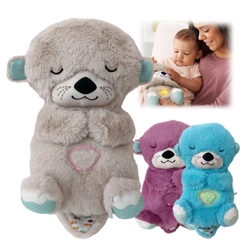 Plush Stuffed Baby Sound Machine Soothe Otter With Sensory Details ...