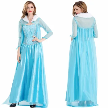 2022 clothing Adult Costume women Disguise Snow Queen Elsa Costume For Adult HCGD-056