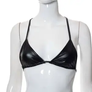 Dropshipping 2026 Wholesale Hot Sexy Fashion Leather Sexy Girls Popular Bra Women Tank Tops