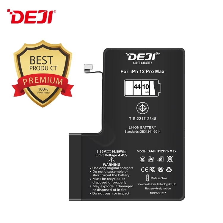 DEJI 4410mAh Battery for iPhone 12 Pro Max - Rechargeable, Quick