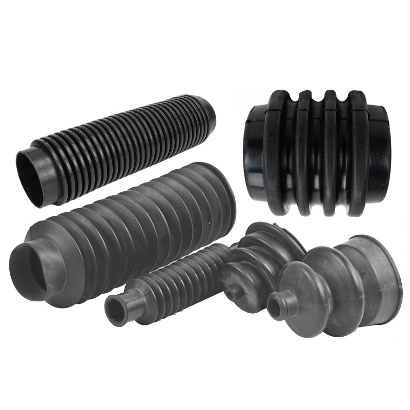 Accordion Bellows for Fabric Dust Cover Round Rubber Bellows with Cuff Ends for Shaft and Rod Cylinder Hydraulic Seal