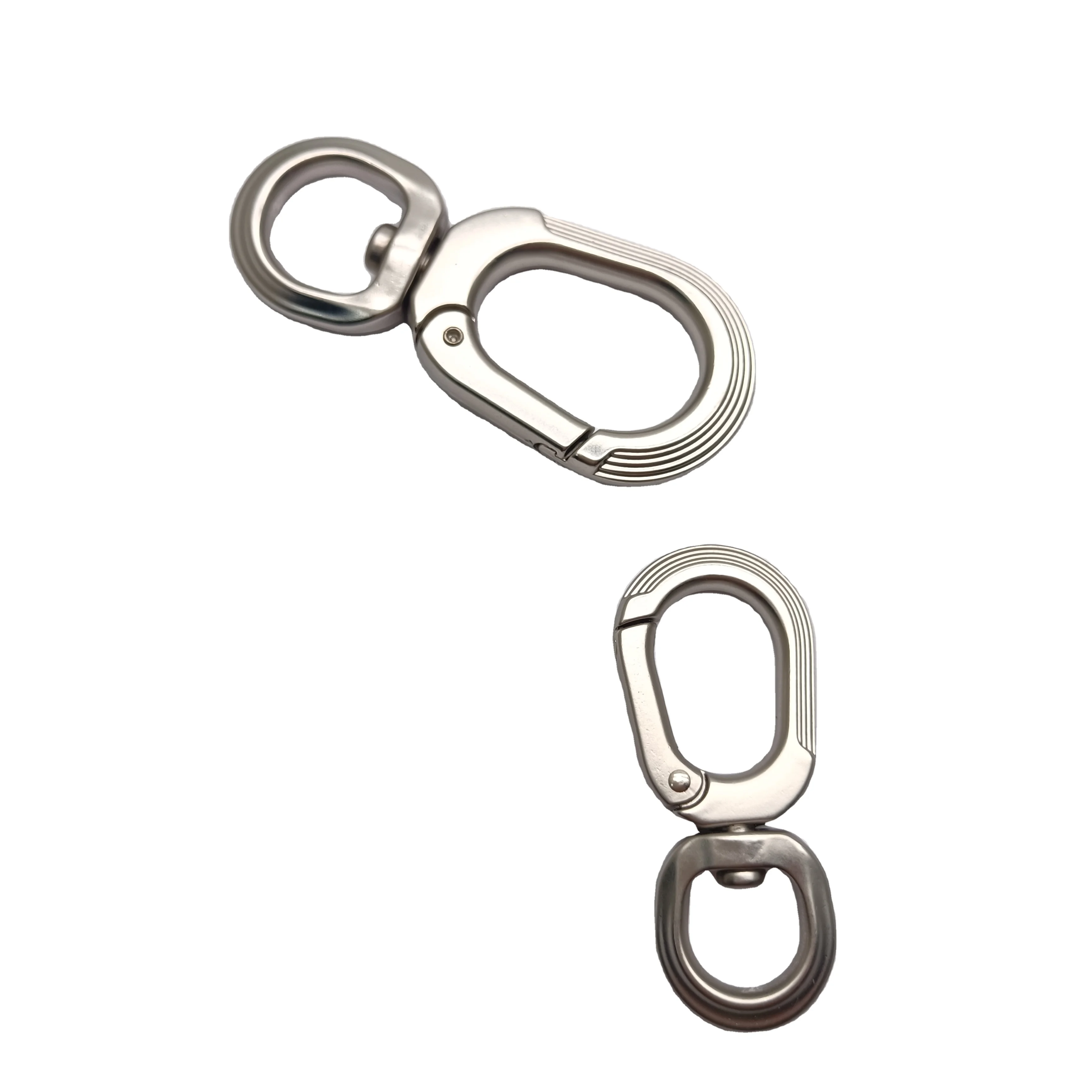 High Quality Zinc Alloy Swivel Snap Hook Oval Ring Keychain Buckle for Dog Leash