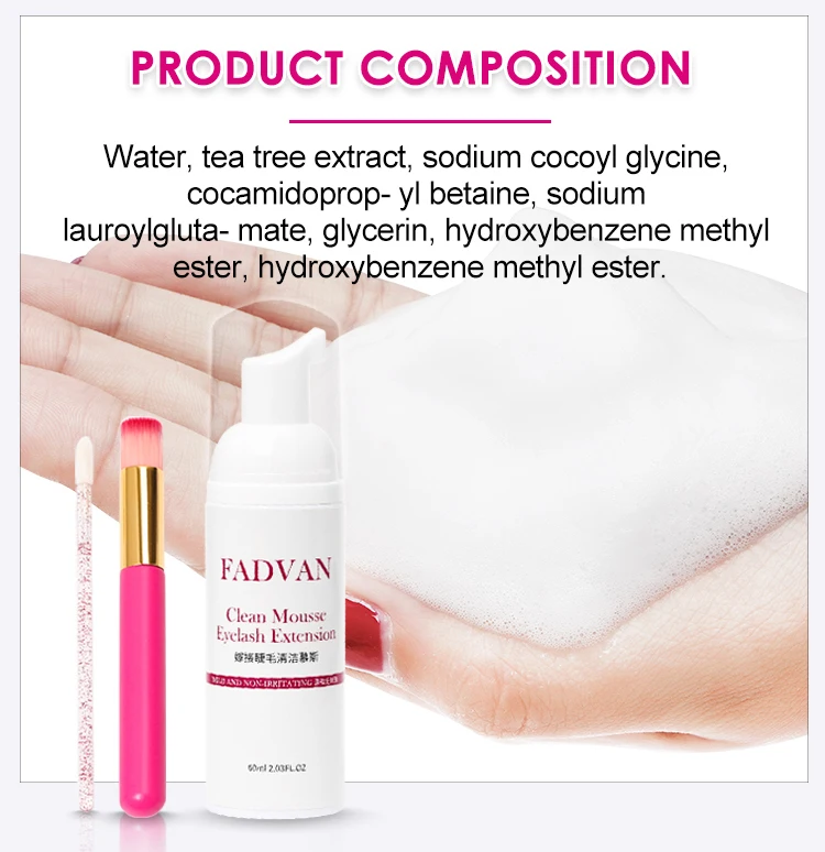 Tear Free Private Label Lash Shampoo Concentrate Kit Eyelash Extension