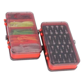 Wholesale Burle P2 ABS Double-sided Split Bait Box 127g Portable Waterproof Fishing Accessories Lead Hook Soft Bait Stream Lake – Soft Lure – view 3