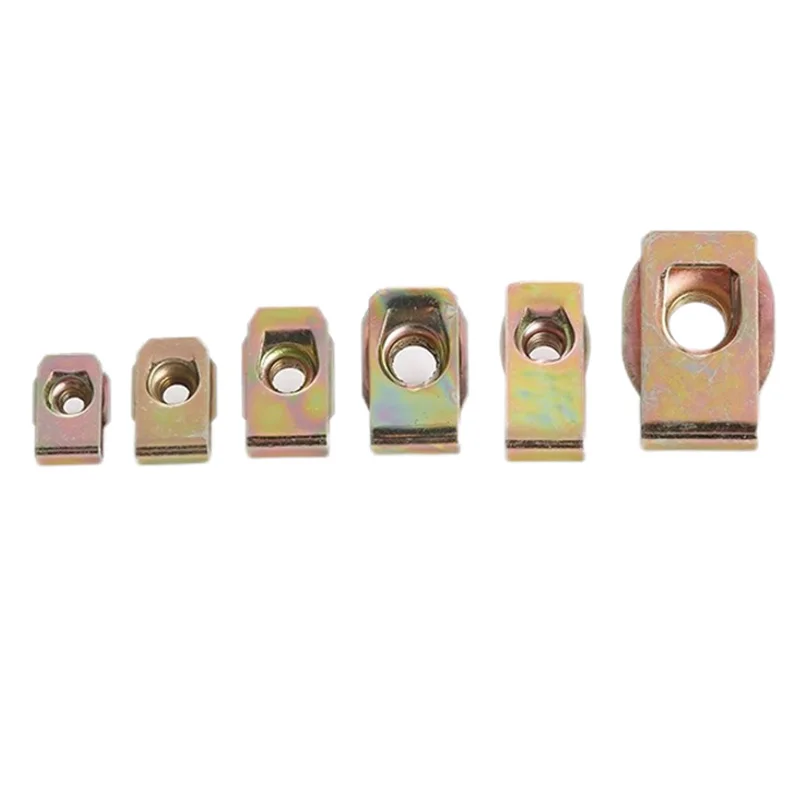 Spring Steel 6mm U-nut Assembly Galvanized Fasteners Speed Snap M4 M6 M8 M10 U Shaped Spring Clip Nut M4 for Automotive