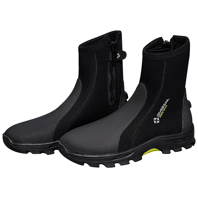 Wholesale 5mm Neoprene Water Shoes Warm Anti-Slip Dive Booties with Zipper  Thick Soled Durable Fishing Wading Diving Boots