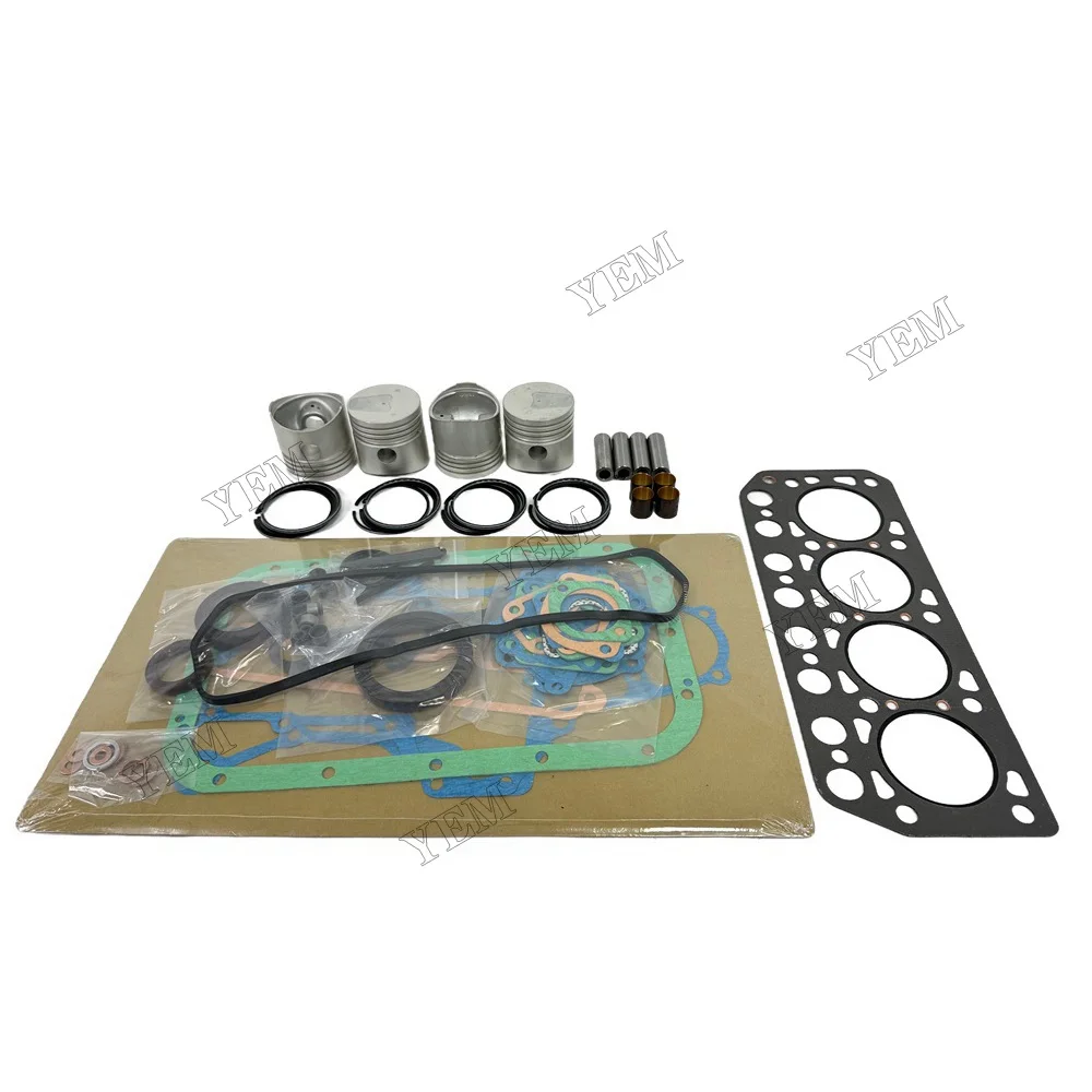 For Mitsubishi K4D Repair Kit With Full Gasket Set Piston Rings Engine Parts 4