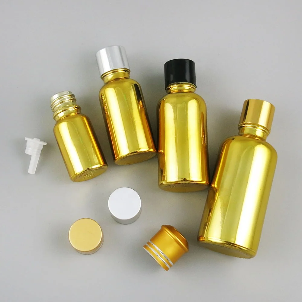 Download Hot Sale 10ml 20ml 30ml 50ml 100ml Gold Glass Bottle With Electrolytic Alumina Aluminum Gold Silver Black Cap Lid Essential Oil Buy Gold Glass Bottle Essential Oil Bottels Flacons Pour Huiles Essentielles Product