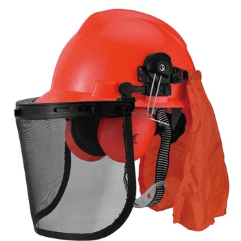 Casque De Protection Visage Débroussailleuse - Écran Sécurité Avec Maillage Pour Tronçonneuse Et Tondeuse