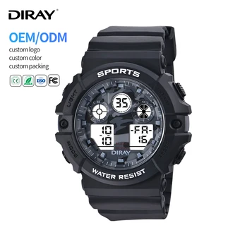 DIRAY Outdoor Luxury Waterproof Men's Sport Calendars Alarm Chronograph Luminous Diver Features Digital Watch