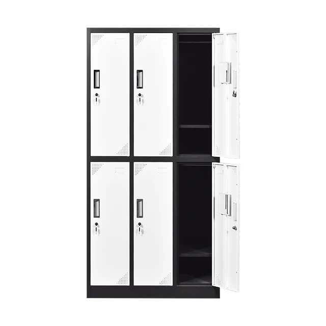 CJC 6 Doors Storage Cabinet with Card Slot, Metal Locker Organizer