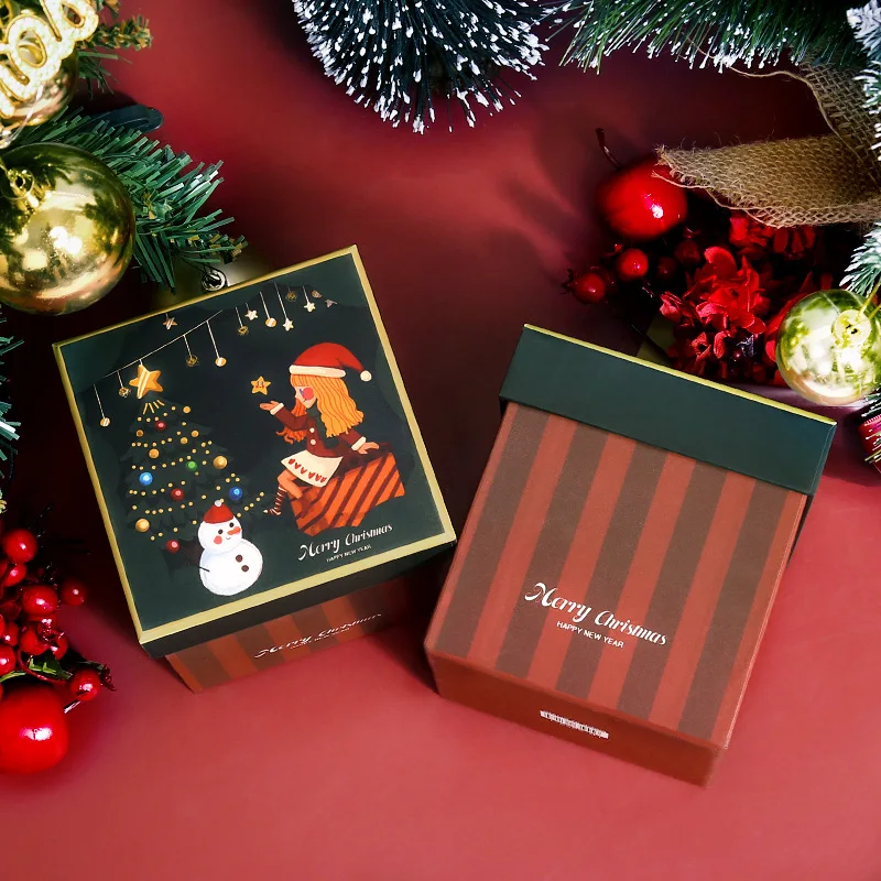 Christmas Nesting Gift Boxes Elegant and Fun Santa Designs Hard Christmas Boxes Perfect for Wrapping Presents or Xmas Decor