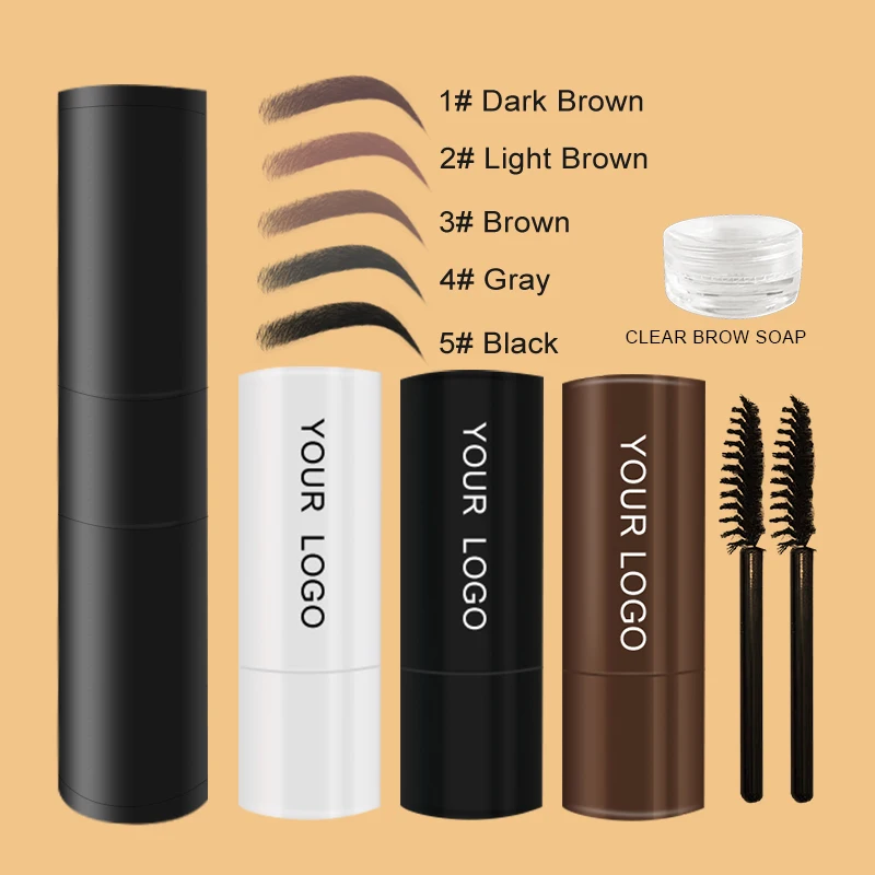 Eye Brow Stamp Shaping Kit Custom Logo Stamp Eyebrow 3D Eyebrow Stamp and Stencil Kit