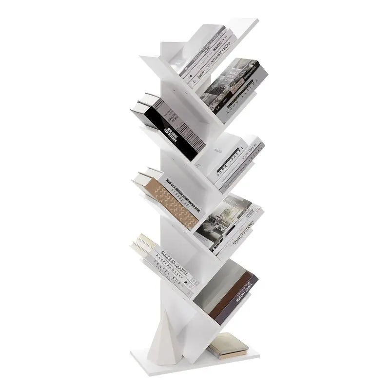 White Bookcase Bookshelf With a Unique Tree Shape Design Bookcase Wooden Bookshelf Modern Bookcase Luxury Bookshelf