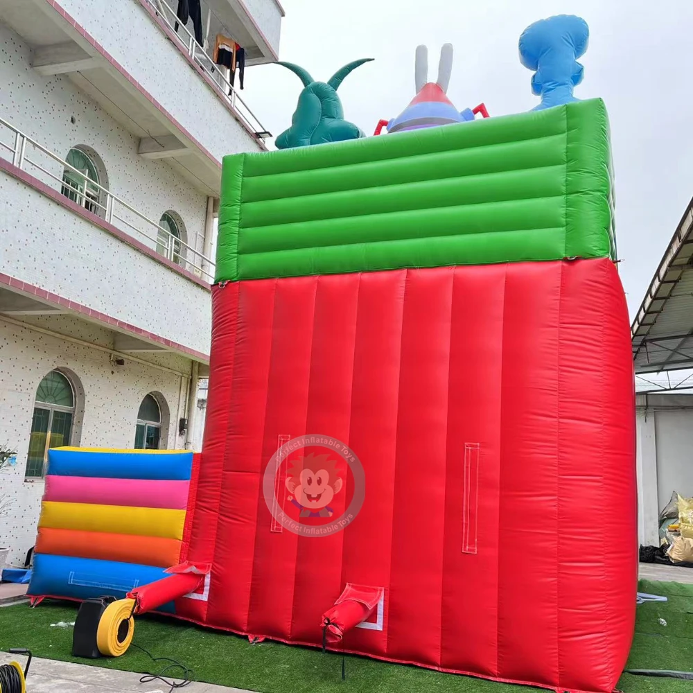 Pink Inflatable Slide spongebob Inflatable Water Slide rainbow Inflatable Pool Water Slide