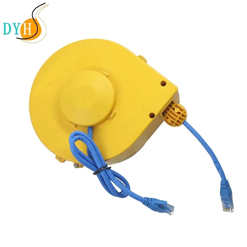 Slip Ring Rotate signal Extension Cord CAT6 Retractable Ethernet Cable Reel