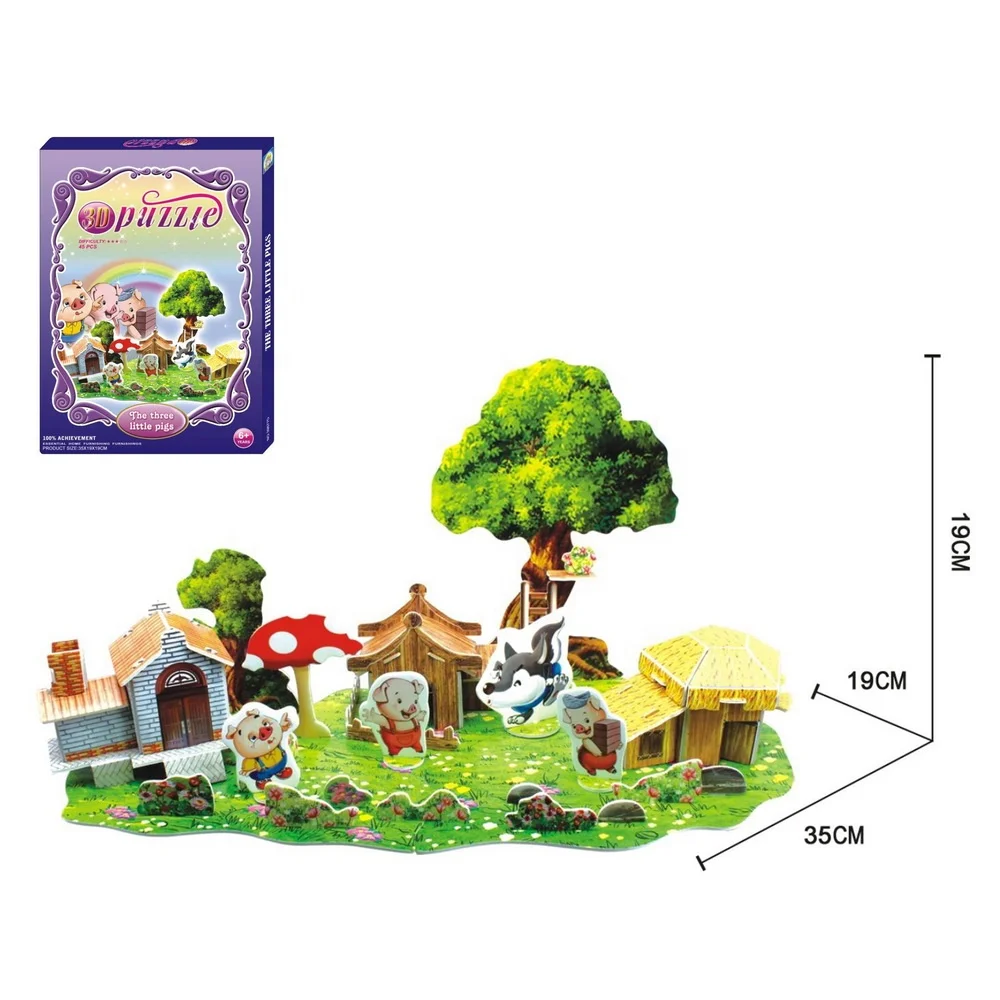 Lego Ideas The Three Little Pigs Kids DIY Toy Super 3D Puzzle Of