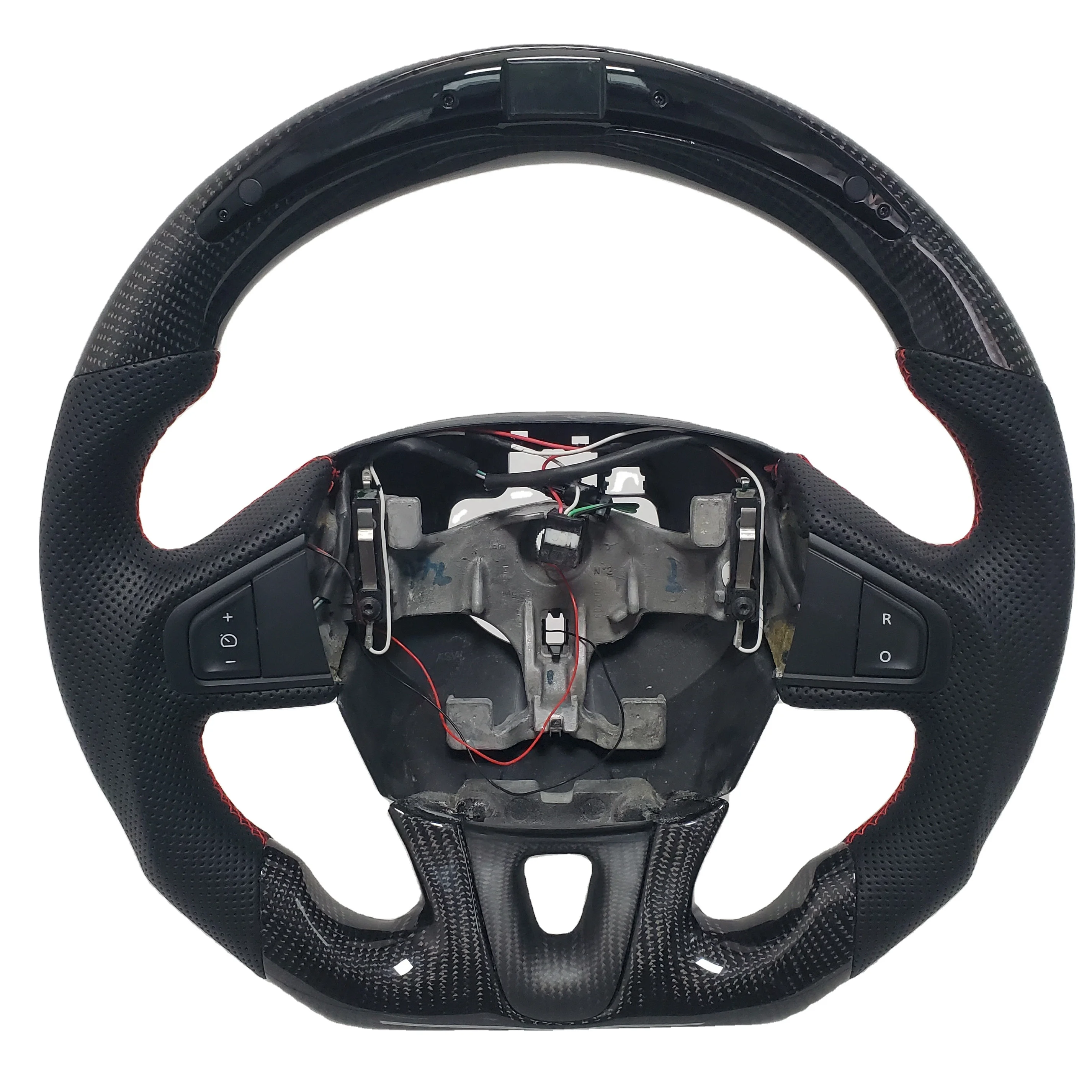 Cadre Volant Fibre De Carbone Pour Renault Fluence Megane Scenic 2009-2015 - Déco Intérieure Rouge, Facile à Poser - 8