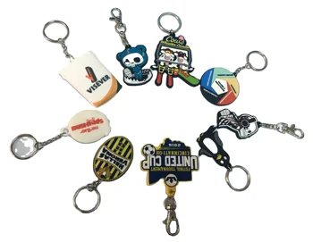 Customized promotional Cute Soft PVC Rubber Key Ring Key Chain Keychain, Rubber Keyring, Silicone Key Chain
